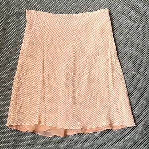 Peach/white polka dot miniskirt